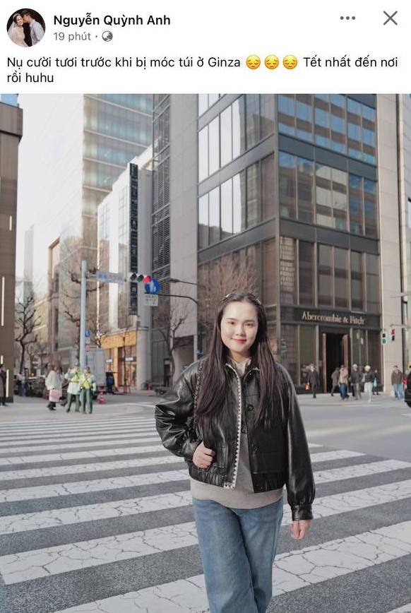 Quỳnh Anh - vợ Duy Mạnh bị móc túi - Ảnh 1.