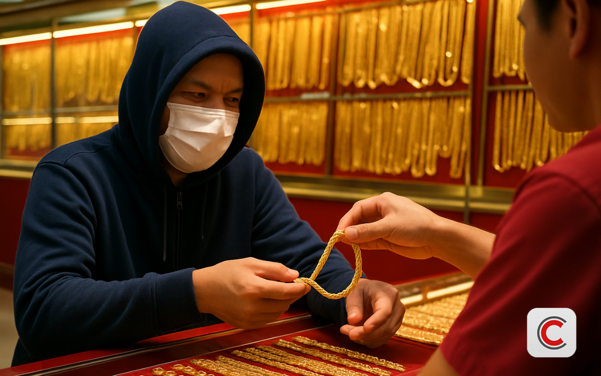 Người d&acirc;n kh&ocirc;ng bỏ khẩu trang, mũ tr&ugrave;m đầu khi v&agrave;o tiệm v&agrave;ng, ng&acirc;n h&agrave;ng: C&ocirc;ng an địa phương khuyến nghị dừng phục vụ v&igrave; l&yacute; do sau - Ảnh 1.