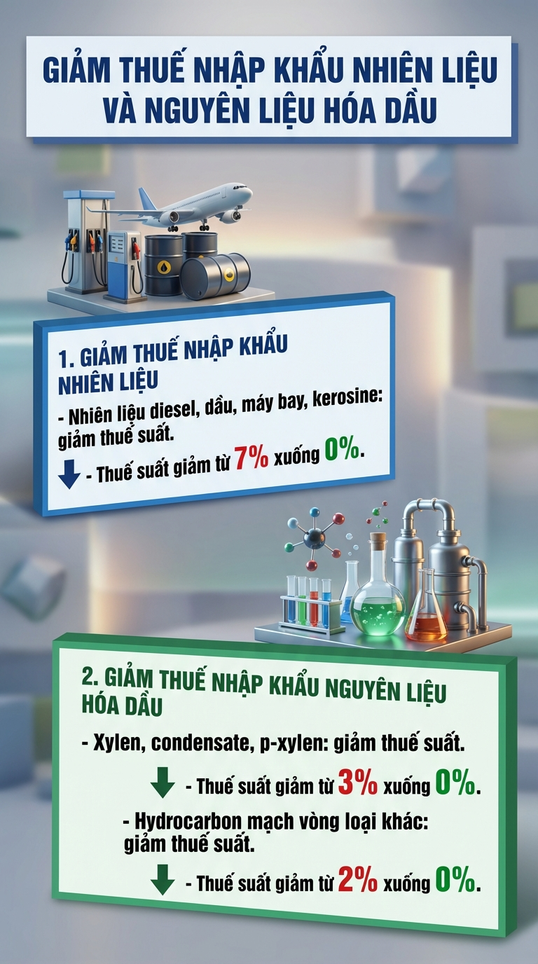 Thuế nhập khẩu xăng dầu đồng loạt giảm nóng về 0%: Cụ thể những loại nào được giảm? - Ảnh 2.