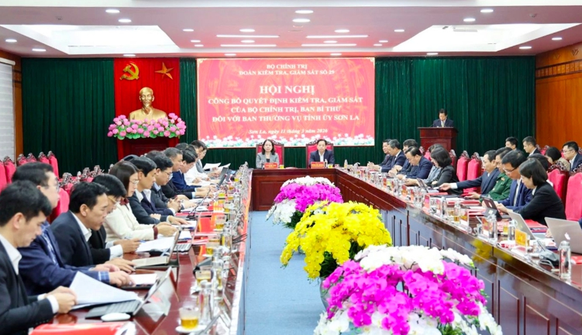 Bộ Ch&iacute;nh trị kiểm tra Ban Thường vụ tỉnh ủy Sơn La năm 2026 - Ảnh 2.