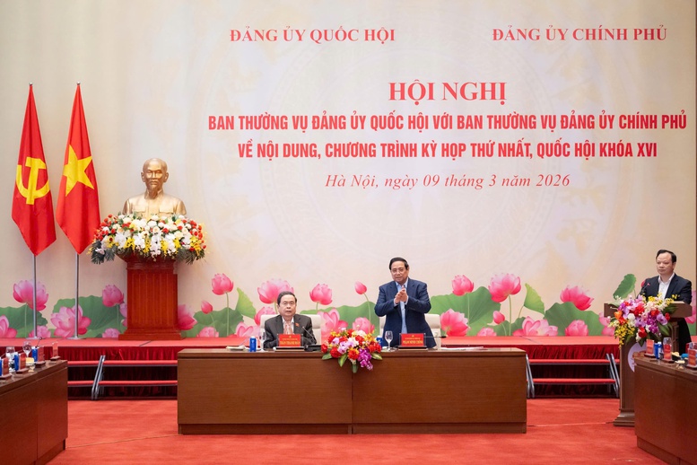 Hội nghị chuẩn bị cho kỳ họp thứ nhất Quốc hội kh&oacute;a XVI diễn ra tại Nh&agrave; Quốc hội - Ảnh 1.