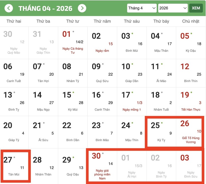 Giỗ Tổ H&ugrave;ng Vương 2026 l&agrave; ng&agrave;y mấy Dương lịch v&agrave; lịch nghỉ lễ - Ảnh 3.