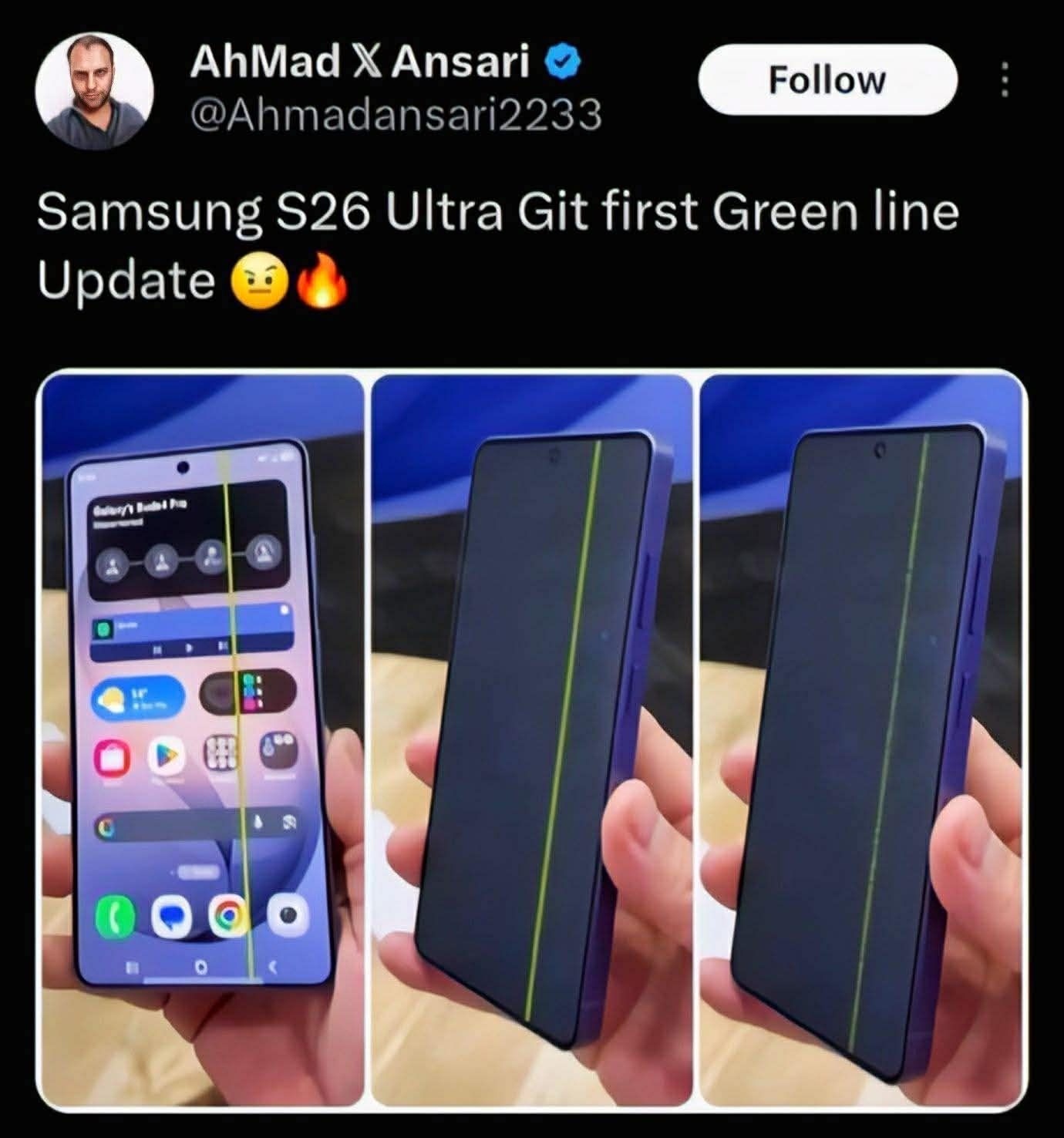 Galaxy S26 Ultra gặp lỗi sọc màn hình? sự thật về hình ảnh lan truyền trên mạng - Ảnh 2.