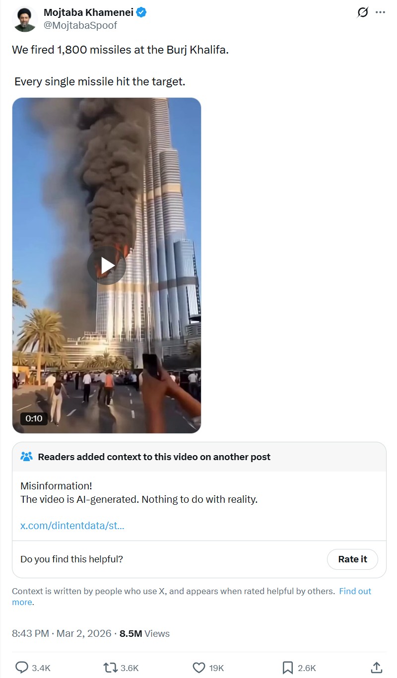 &ldquo;1.800 t&ecirc;n lửa Iran đ&aacute;nh Burj Khalifa&rdquo; g&acirc;y b&atilde;o mạng: Kết quả kiểm chứng bất ngờ - Ảnh 1.