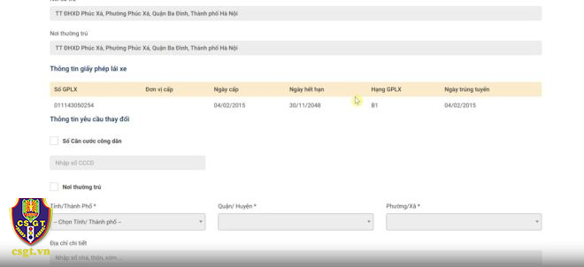 Hướng dẫn các bước CẤP ĐỔI GIẤY PHÉP LÁI XE TRỰC TUYẾN- Ảnh 6. Hướng dẫn các bước CẤP ĐỔI GIẤY PHÉP LÁI XE TRỰC TUYẾN- Ảnh 6.