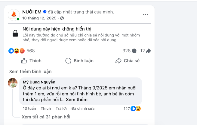 Facebook &ocirc;ng Ho&agrave;ng Hoa Trung biến mất giữa l&ugrave;m x&ugrave;m dự &aacute;n Nu&ocirc;i em năm 2026 - Ảnh 1.
