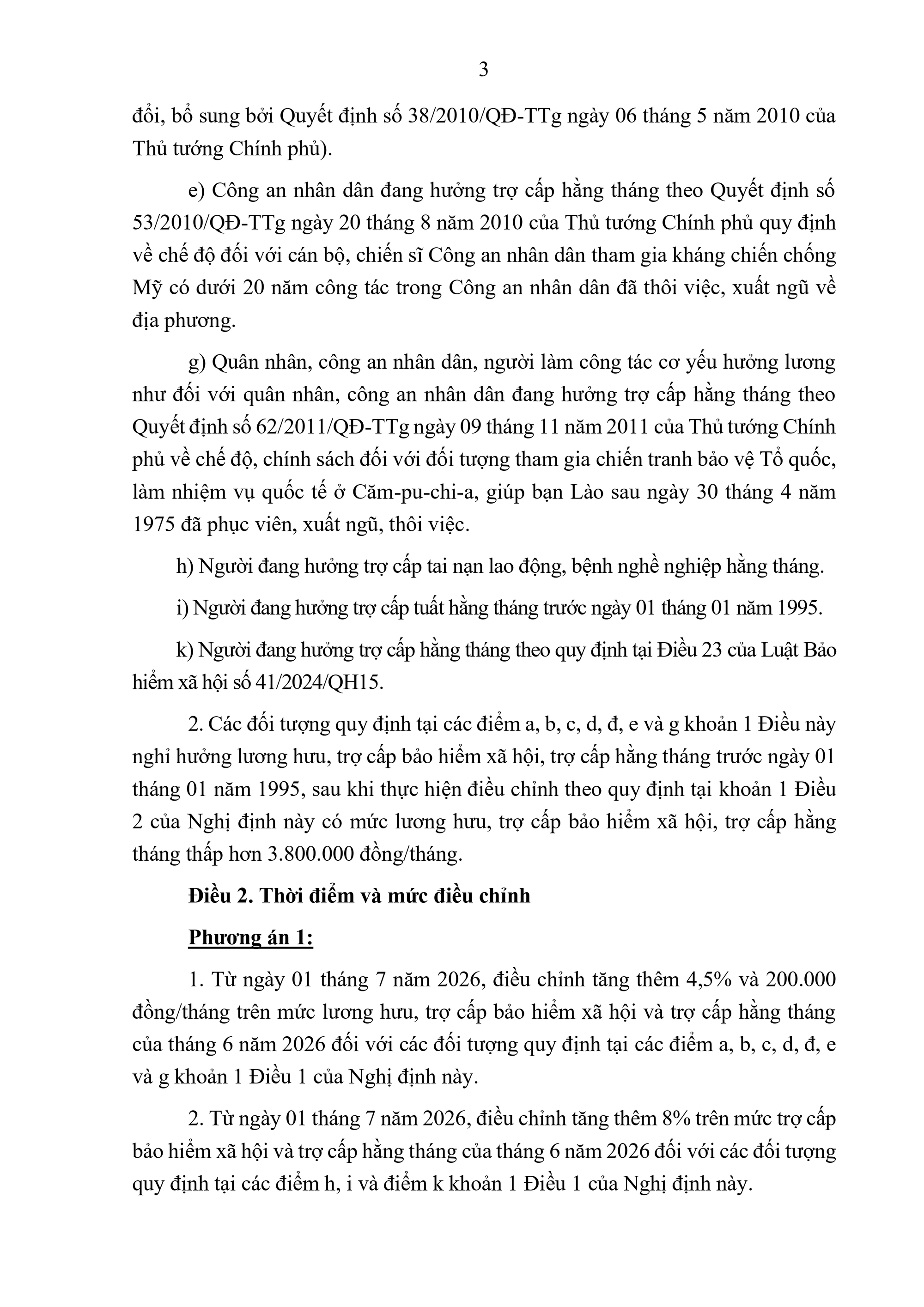 Dự thảo Nghị định điều chỉnh lương hưu 2026 v&agrave; trợ cấp bảo hiểm x&atilde; hội mới - Ảnh 3.