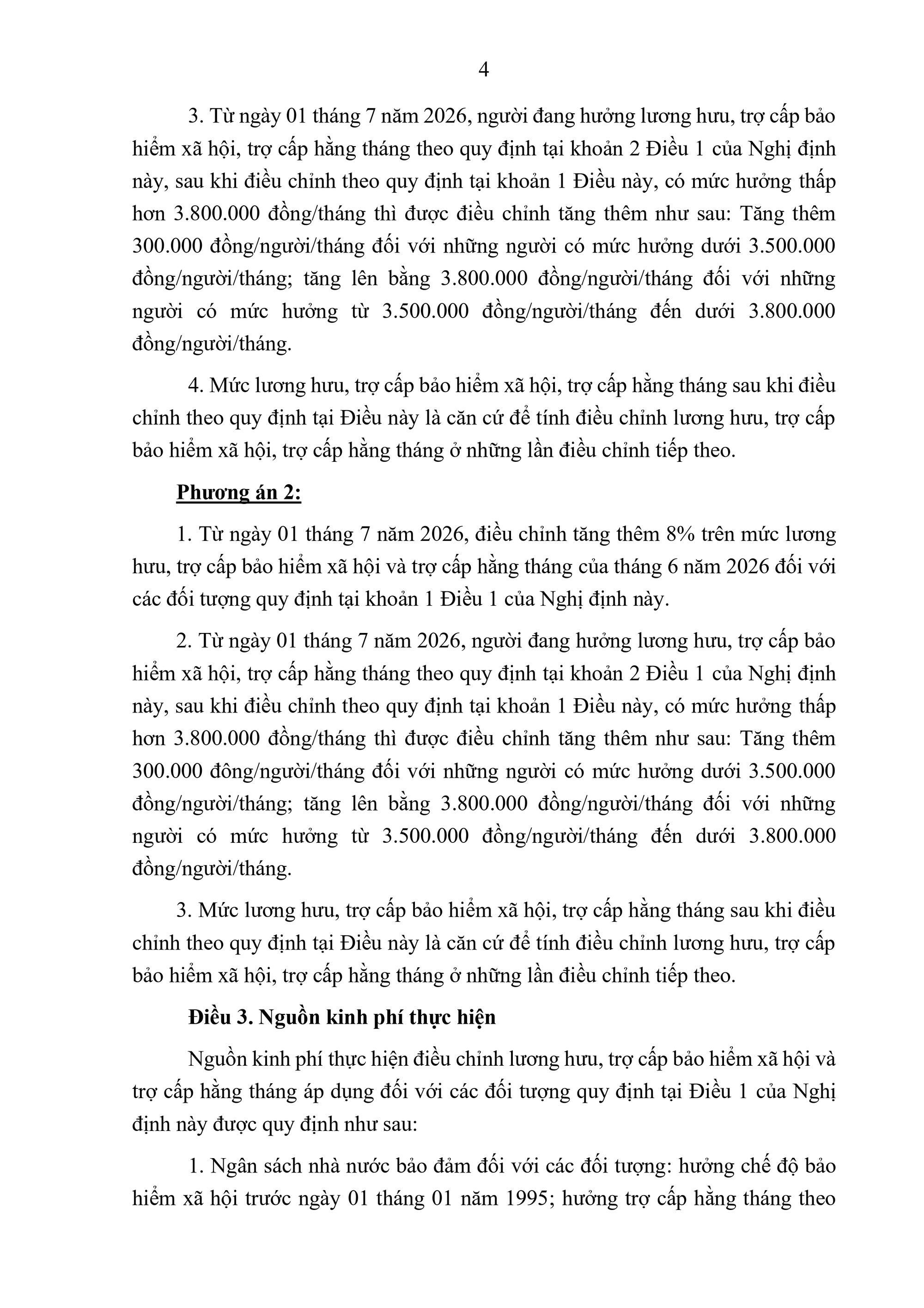 Dự thảo Nghị định điều chỉnh lương hưu 2026 v&agrave; trợ cấp bảo hiểm x&atilde; hội mới - Ảnh 4.