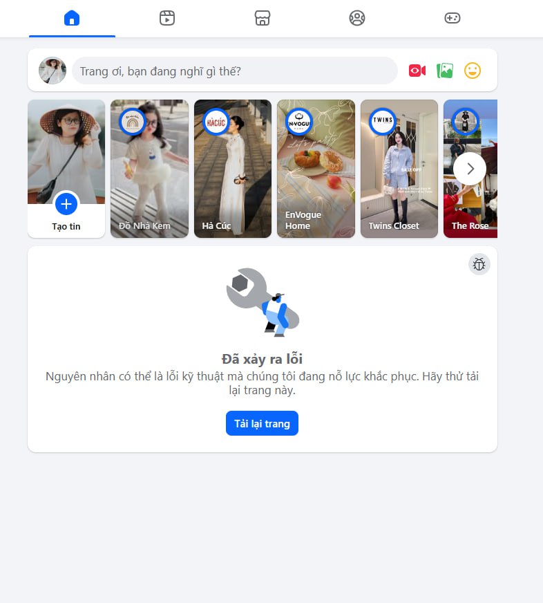Facebook gặp lỗi trắng giao diện , người d&ugrave;ng hoang mang to&agrave;n cầu - Ảnh 1.