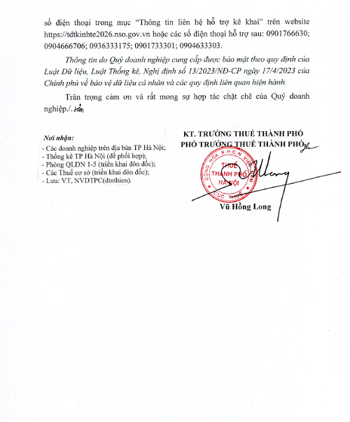 Thuế Thành phố Hà Nội phát thông báo quan trọng - Ảnh 2.