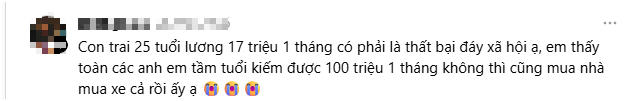 C&acirc;u hỏi hot tr&ecirc;n Threads h&ocirc;m nay: &ldquo;Con trai 25 tuổi lương 17 triệu c&oacute; phải l&agrave; ở dưới đ&aacute;y kh&ocirc;ng?"- Ảnh 1.
