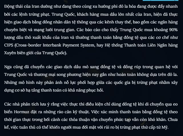 Đưa ra quyết định chấn động tại eo biển Hormuz, Iran làm “rung chuyển” hệ thống giúp Mỹ thống trị tài chính toàn cầu trong hơn 70 năm qua - Ảnh 6.