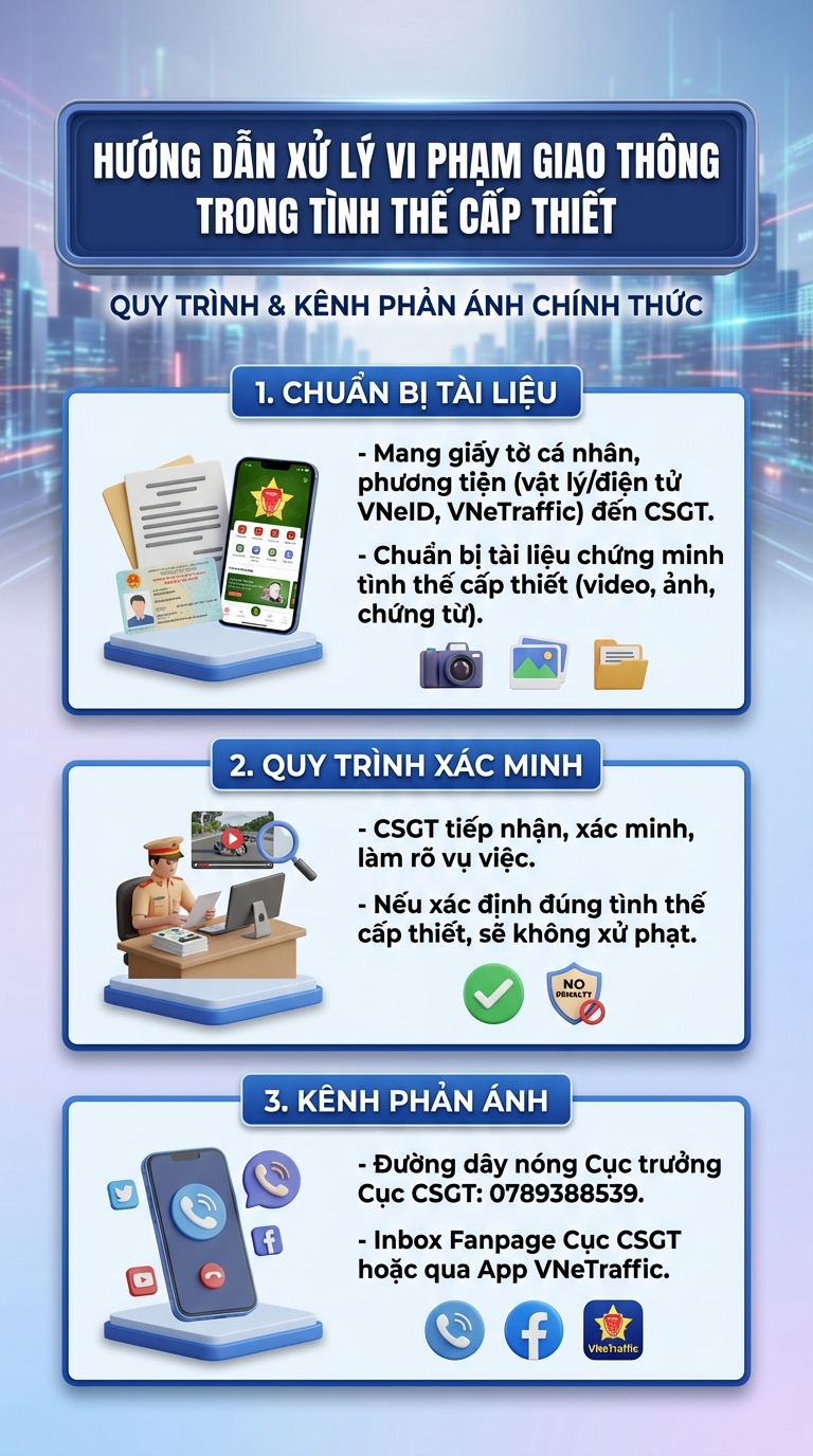 Vượt đ&egrave;n đỏ để đưa người đi cấp cứu c&oacute; bị phạt nguội kh&ocirc;ng? Cục CSGT trả lời cụ thể - Ảnh 3.