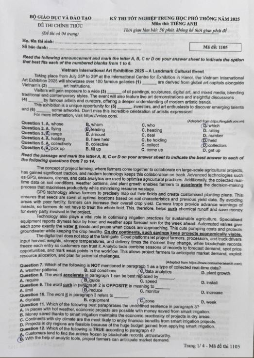 Đề thi tiếng Anh tốt nghiệp THPT 2025 g&acirc;y b&atilde;o mạng: Học sinh lớp 12 kh&oacute;c nức nở - Ảnh 1.