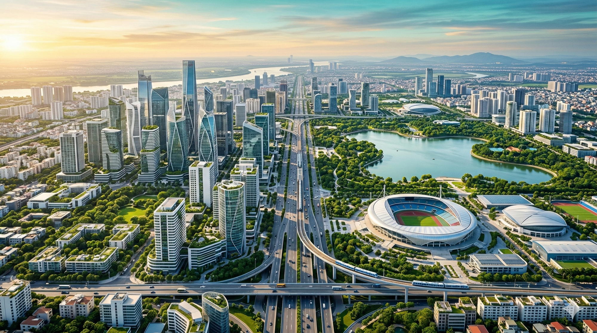 To&agrave;n cảnh 5 si&ecirc;u đ&ocirc; thị mới của H&agrave; Nội: Tổng diện t&iacute;ch gấp 100 lần hồ T&acirc;y, c&oacute; khu rộng hơn cả Vinhomes Olympic - Ảnh 1.