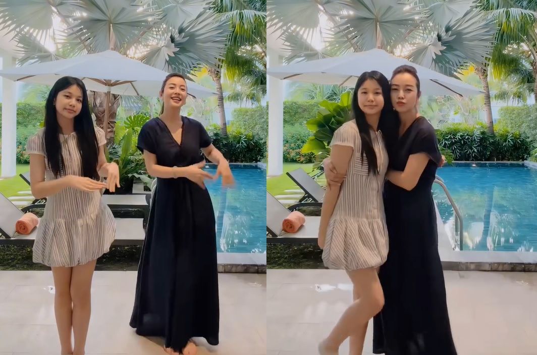 Hoa hậu Jennifer Phạm nhảy c&ugrave;ng con g&aacute;i, g&acirc;y ch&uacute; &yacute; - Ảnh 1.