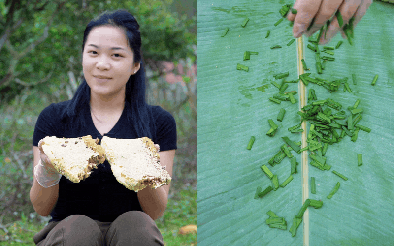Nhộng ong rừng nướng l&aacute; chuối: Đặc sản v&ugrave;ng cao kh&ocirc;ng thể bỏ lỡ - Ảnh 2.