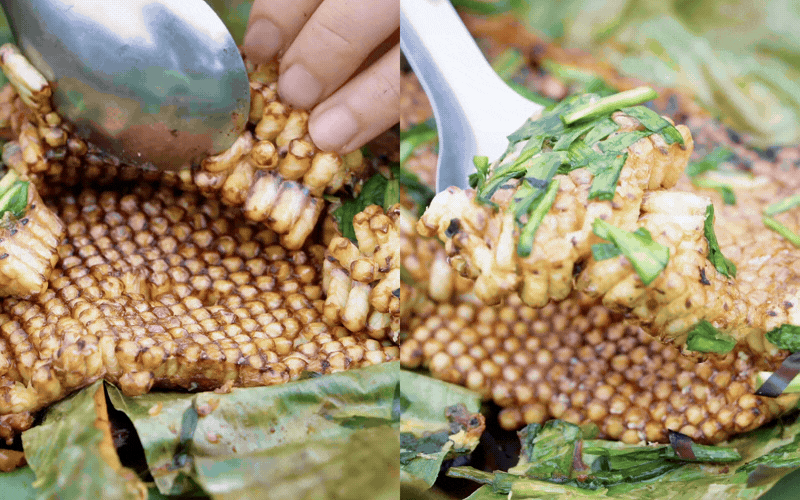 Nhộng ong rừng nướng l&aacute; chuối: Đặc sản v&ugrave;ng cao kh&ocirc;ng thể bỏ lỡ - Ảnh 5.