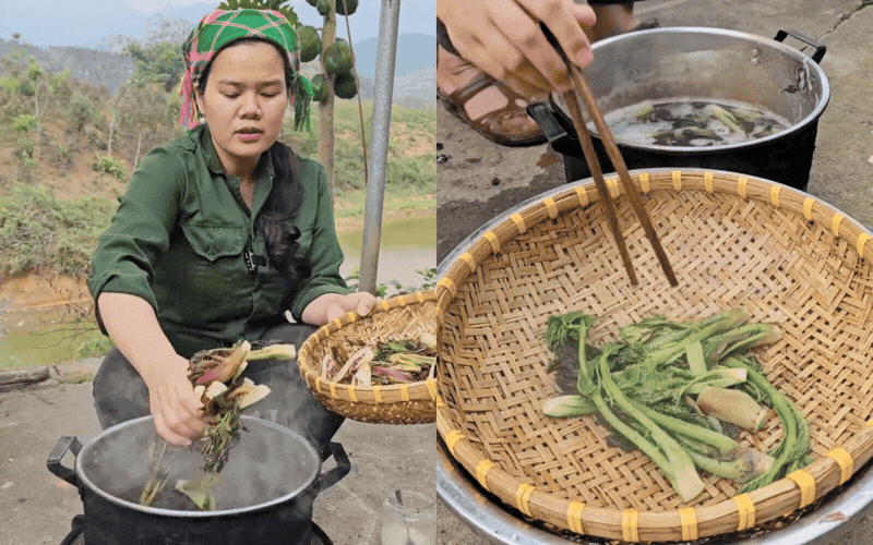 Thứ rau đặc sản lạ l&ugrave;ng ở chợ phi&ecirc;n Y T&yacute;: Ngoại h&igrave;nh "từ chối hiểu" nhưng x&agrave;o tỏi lại si&ecirc;u ngon, lỡ dịp l&agrave; m&ograve;n mỏi đợi sang năm- Ảnh 16.