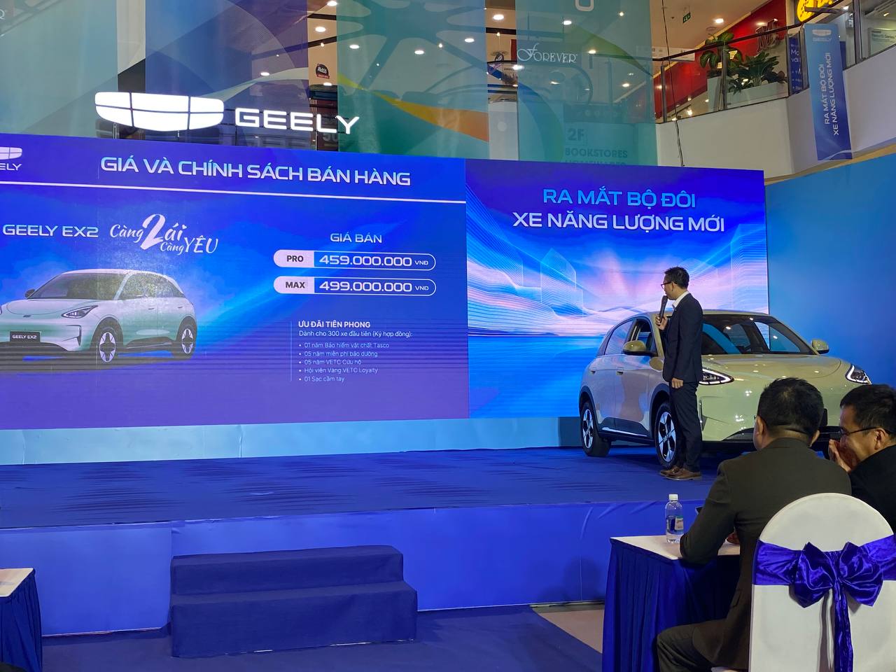 Geely EX2 ra mắt Việt Nam: Gi&aacute; từ 459 triệu đồng, m&agrave;n h&igrave;nh si&ecirc;u lớn, c&oacute; ADAS, sạc đầy đủ chạy H&agrave; Nội - H&agrave; Tĩnh- Ảnh 1.