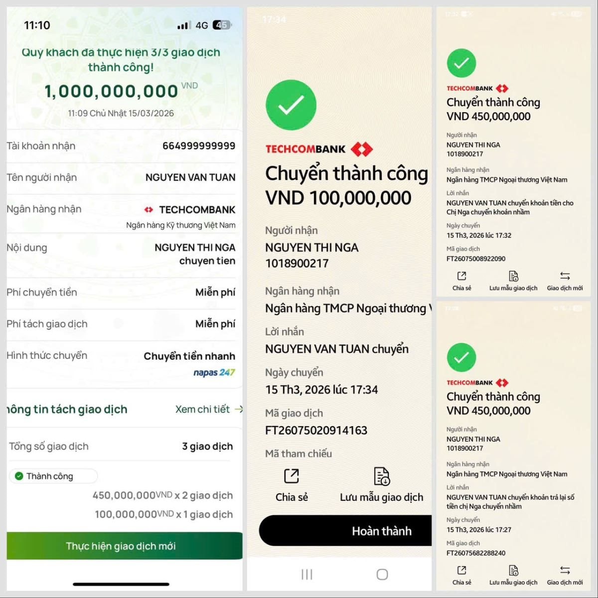 Ph&aacute;t hiện chuyển khoản nhầm 1 tỷ đồng tại Techcombank v&agrave; giải ph&aacute;p nhanh ch&oacute;ng từ C&ocirc;ng an - Ảnh 2.