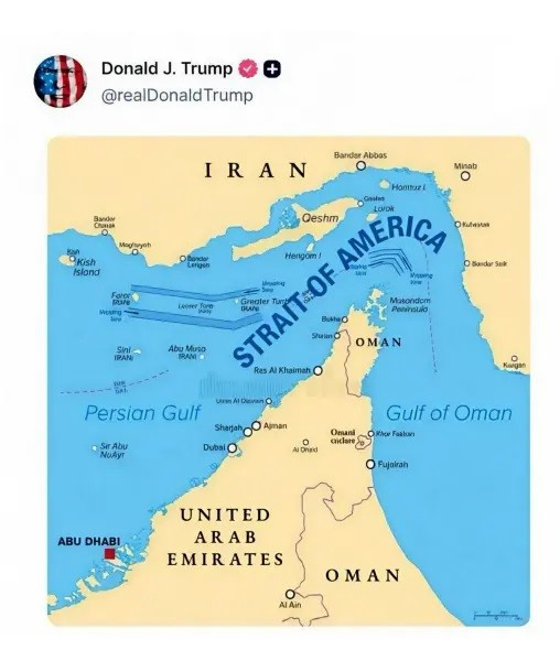 &Ocirc;ng Trump t&iacute;nh đổi t&ecirc;n Hormuz th&agrave;nh &lsquo;eo biển Mỹ&rsquo; hoặc mang t&ecirc;n m&igrave;nh sau khi đ&aacute;nh bật Iran - Ảnh 2.