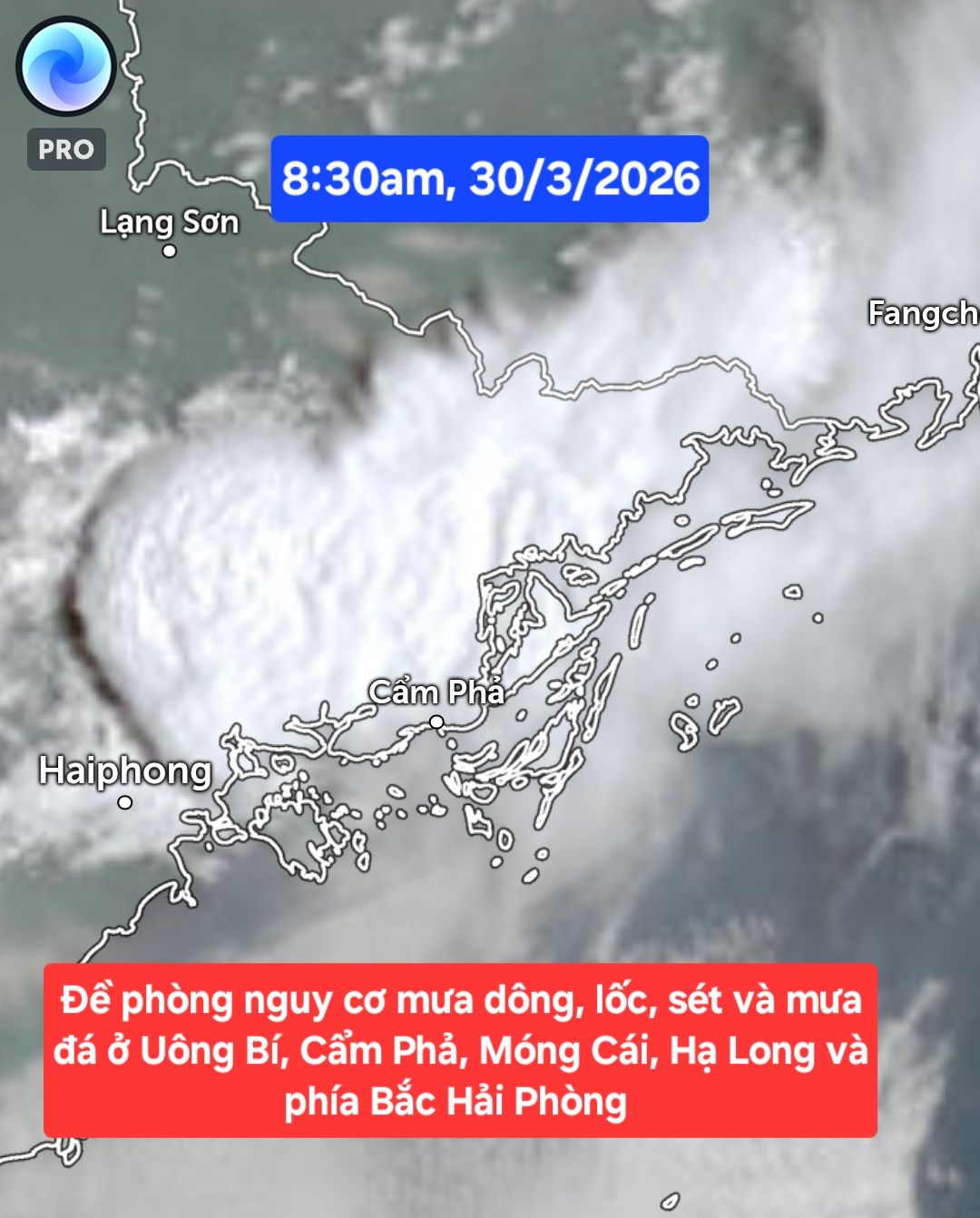 Cảnh b&aacute;o mưa đ&aacute; tại Quảng Ninh v&agrave; Hải Ph&ograve;ng ng&agrave;y 30 / 3 - Ảnh 1.