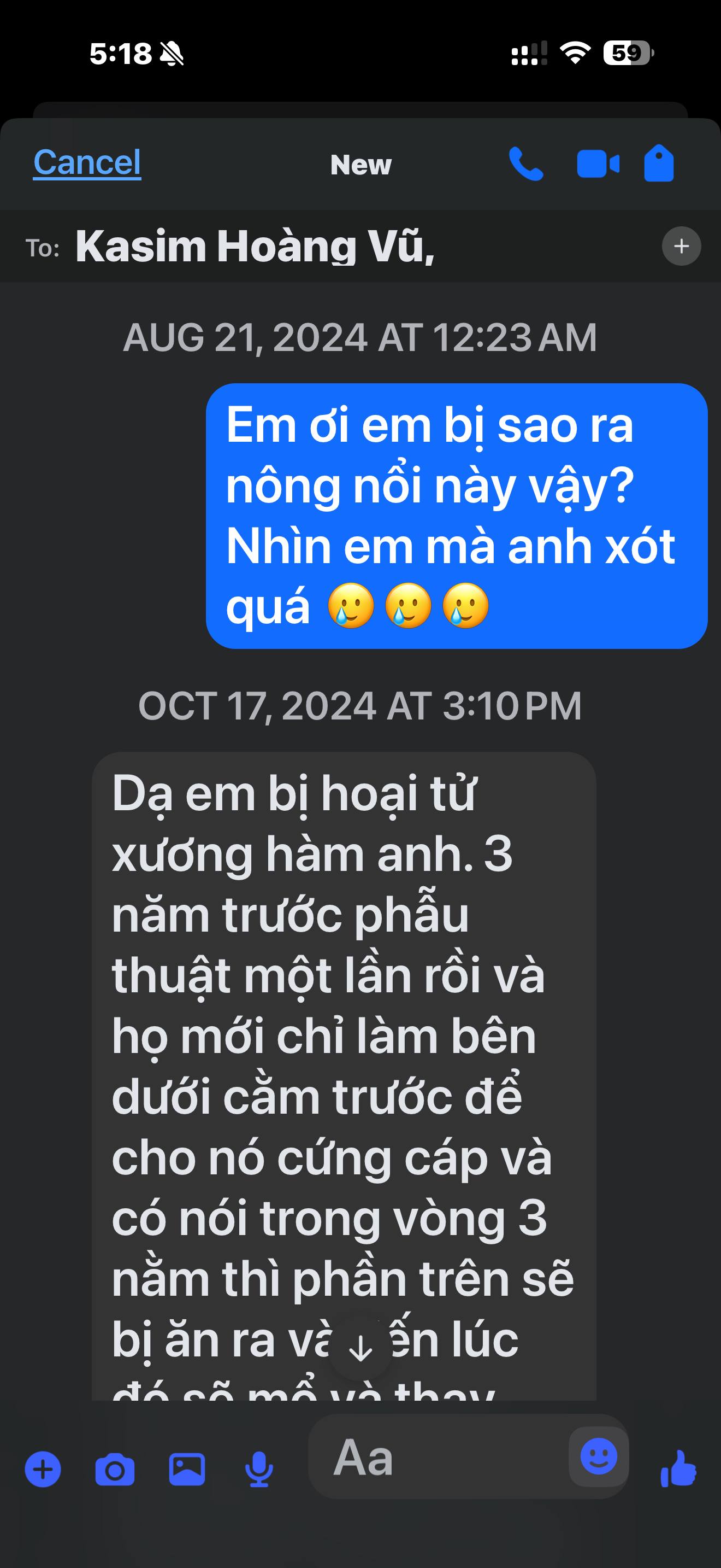 Ca sĩ Kh&aacute;nh Ho&agrave;ng tiết lộ tin nhắn đầy x&oacute;t xa của Kasim Ho&agrave;ng Vũ trước khi qua đời - Ảnh 2.