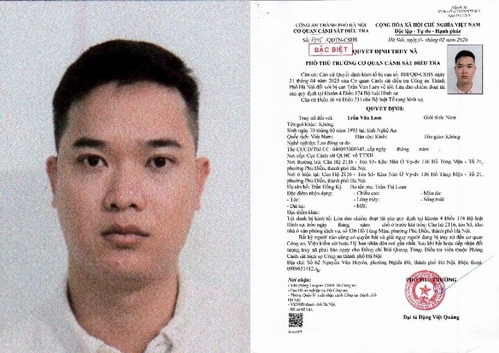 C&ocirc;ng an H&agrave; Nội truy n&atilde; Trần Văn Lam trong Vụ lừa đảo t&agrave;i sản năm 2026 - Ảnh 1.