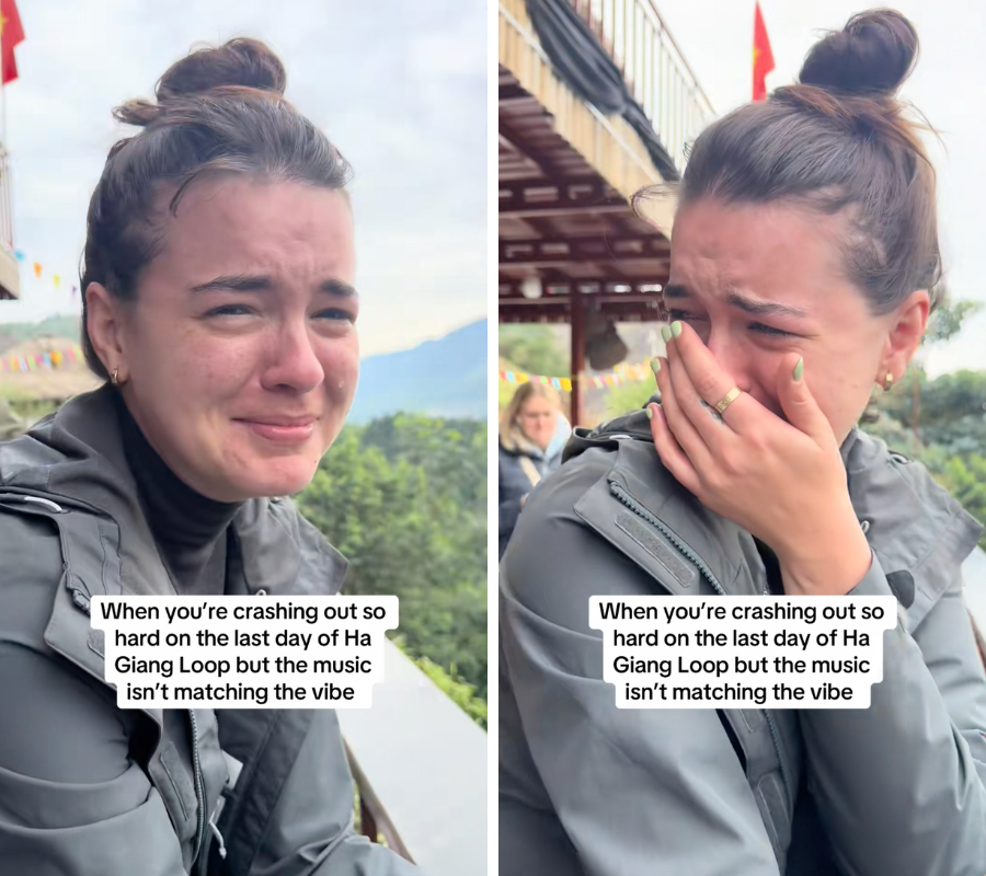 Kh&aacute;ch T&acirc;y kh&oacute;c cạn nước mắt khi rời H&agrave; Giang nhưng vẫn vui vẻ nhảy m&uacute;a - Ảnh 1.