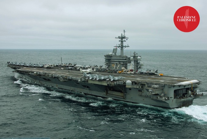 Iran n&oacute;i đ&aacute;nh tr&uacute;ng t&agrave;u s&acirc;n bay Mỹ, b&aacute;c tin đ&oacute;ng eo biển Hormuz - Ảnh 1.