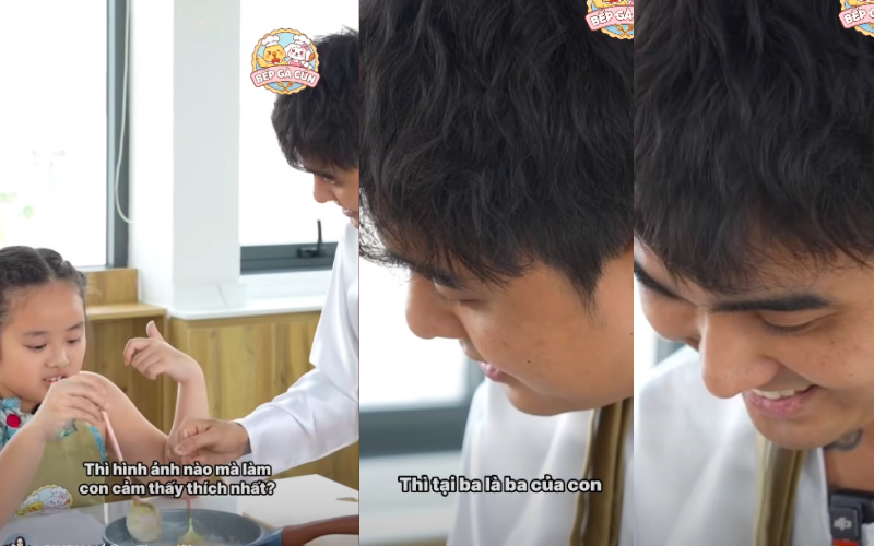 Con riêng của vợ nói một câu khiến nam ca sĩ Việt bật cười hạnh phúc - Ảnh 2.