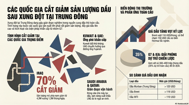 Xung đột tại Trung Đ&ocirc;ng: Những quốc gia n&agrave;o vừa tuy&ecirc;n bố cắt giảm sản lượng dầu th&ocirc;? - Ảnh 2.