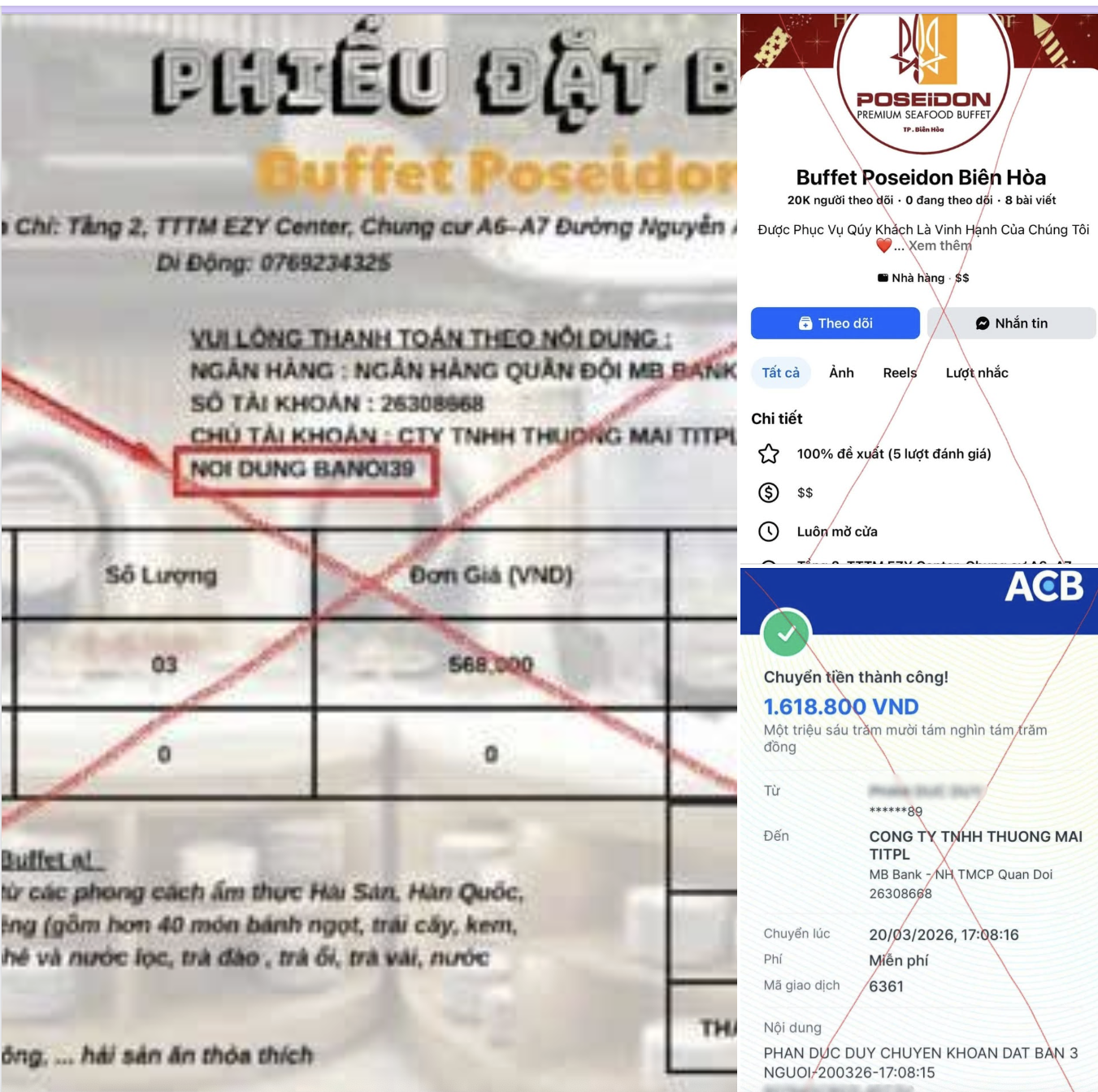 C&ocirc;ng an Đồng Nai cảnh b&aacute;o giả mạo nh&agrave; h&agrave;ng tr&ecirc;n mạng x&atilde; hội để lừa đảo - Ảnh 1.