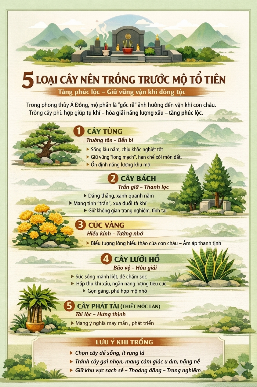 5 loại cây nên trồng trước mộ tổ tiên: Tăng phúc lộc – Giữ vững vận khí dòng tộc - Ảnh 1.