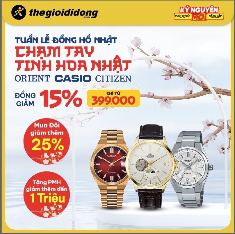 Tuần lễ đồng hồ Nhật tại Thế Giới Di Động: Cơ hội vàng sở hữu Citizen, Orient, Casio giá tốt 2026 - Ảnh 1.