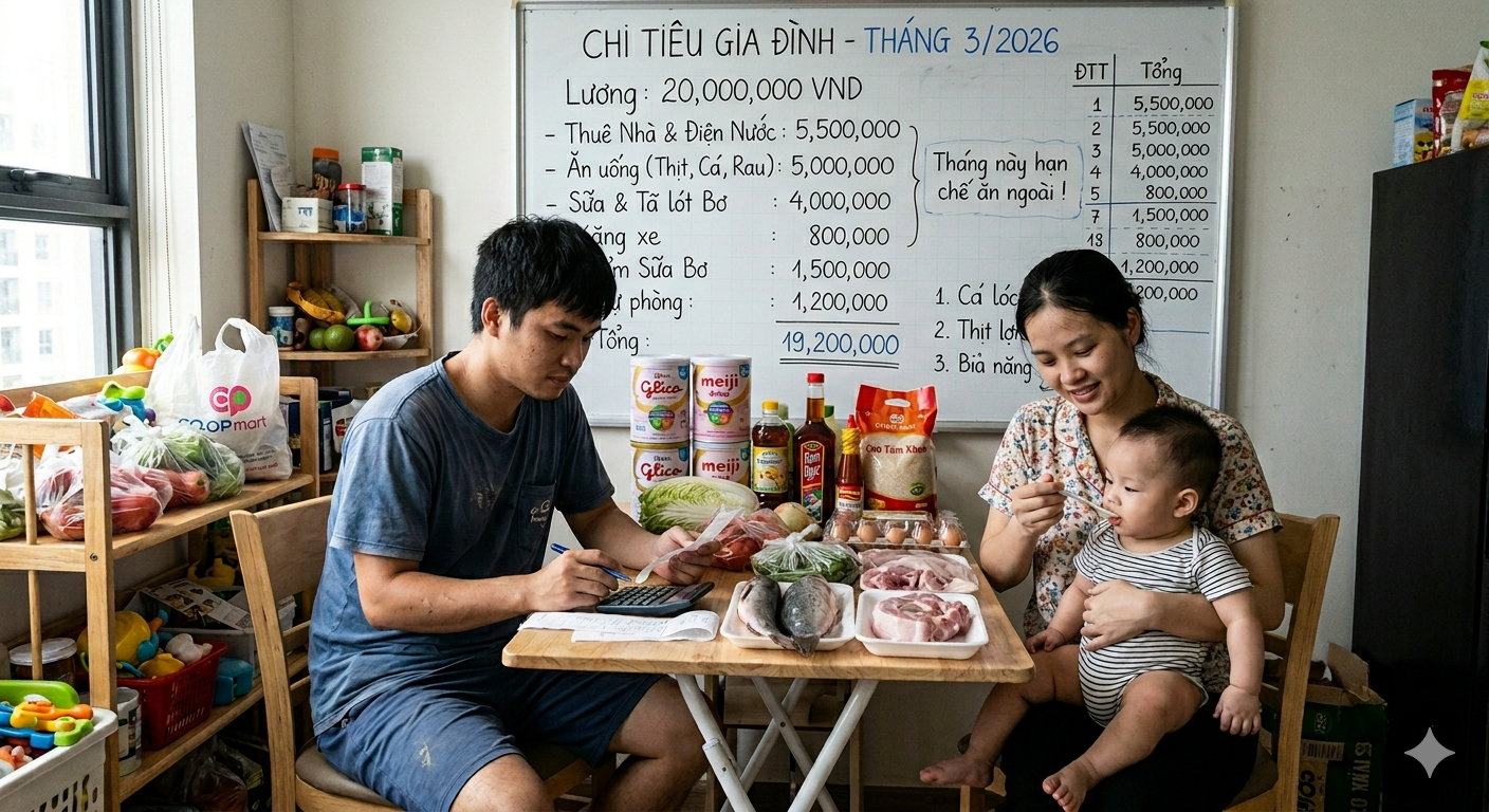 Chồng lương 20 triệu nu&ocirc;i cả nh&agrave;, vợ ở nh&agrave; chăm con tưởng &ecirc;m ấm nhưng lại ch&acirc;m ng&ograve;i tranh c&atilde;i dữ dội về hai chữ &ldquo;đủ sống&rdquo; - Ảnh 1.