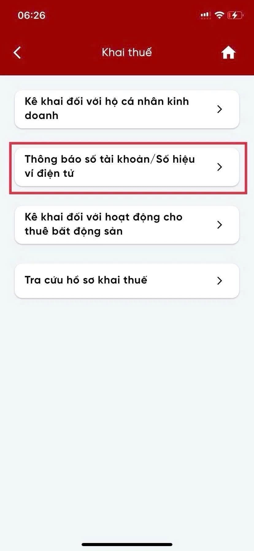 C&aacute;ch khai b&aacute;o t&agrave;i khoản ng&acirc;n h&agrave;ng với cơ quan thuế nhanh nhất năm 2026 - Ảnh 6.