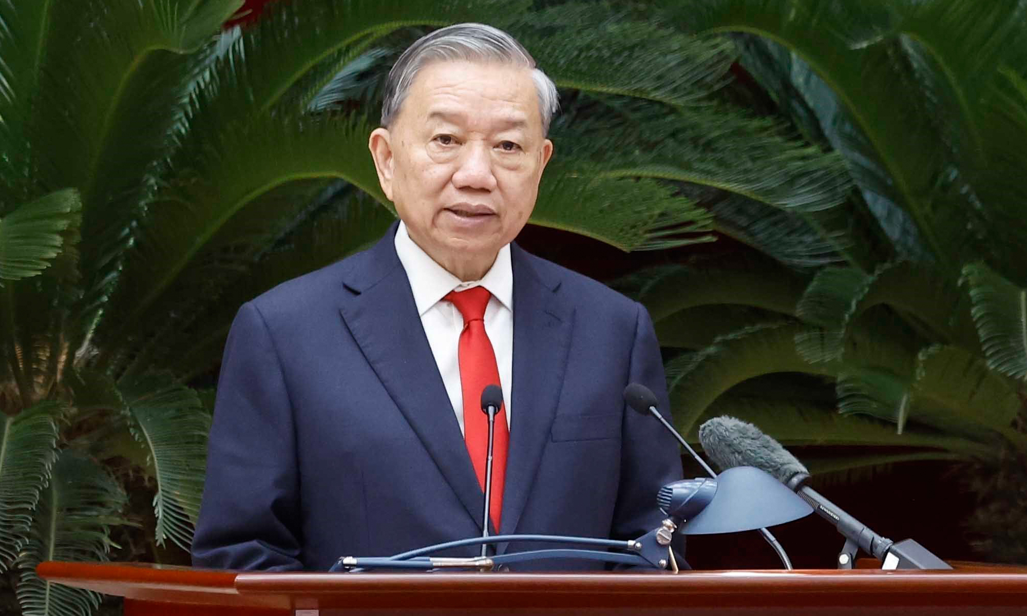 Tổng B&iacute; thư T&ocirc; L&acirc;m t&aacute;i cử B&iacute; thư Qu&acirc;n ủy Trung ương nhiệm kỳ 2025 - 2030 - Ảnh 5.