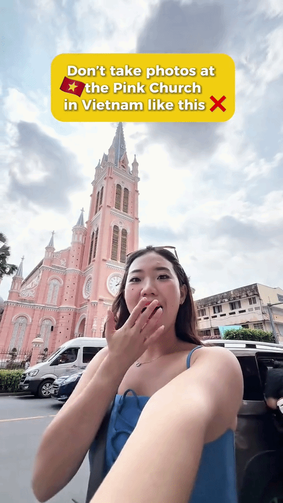 Kh&aacute;ch T&acirc;y đến TP. HCM chi&ecirc;m ngưỡng vẻ đẹp Nh&agrave; thờ T&acirc;n Định l&uacute;c ho&agrave;ng h&ocirc;n - Ảnh 6.