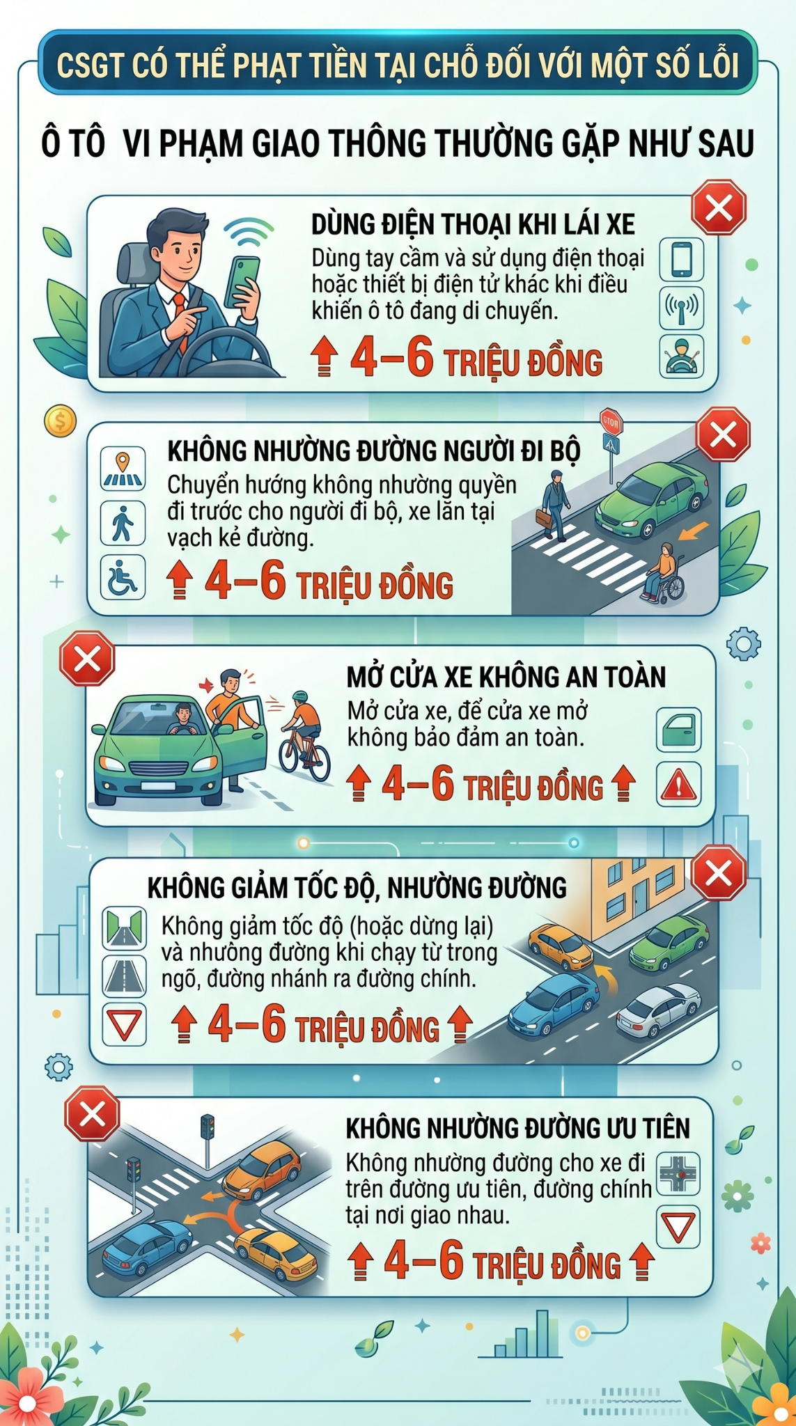 Lỗi vi phạm giao th&ocirc;ng n&agrave;o sắp tới c&oacute; thể bị CSGT phạt tại chỗ tới 7,5 triệu đồng? - Ảnh 2.