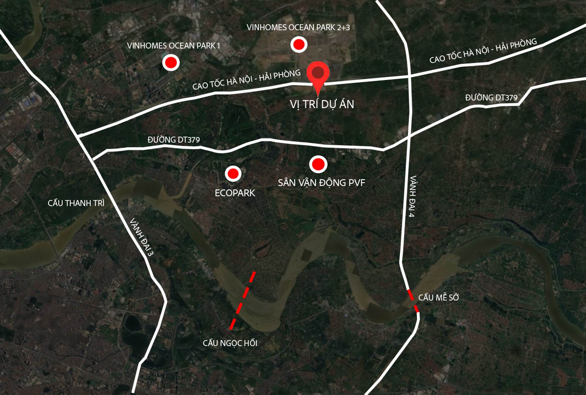 Cận cảnh dự &aacute;n nằm giữa ba đại đ&ocirc; thị hơn 10 tỷ USD, hưởng lợi từ V&agrave;nh đai 4 v&agrave; cầu vượt s&ocirc;ng Hồng - Ảnh 1.