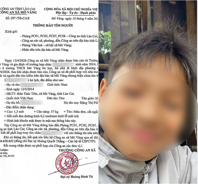 Học sinh 12 tuổi mất t&iacute;ch b&iacute; ẩn tại Mỏ V&agrave;ng , L&agrave;o Cai chưa c&oacute; kết luận - Ảnh 1.