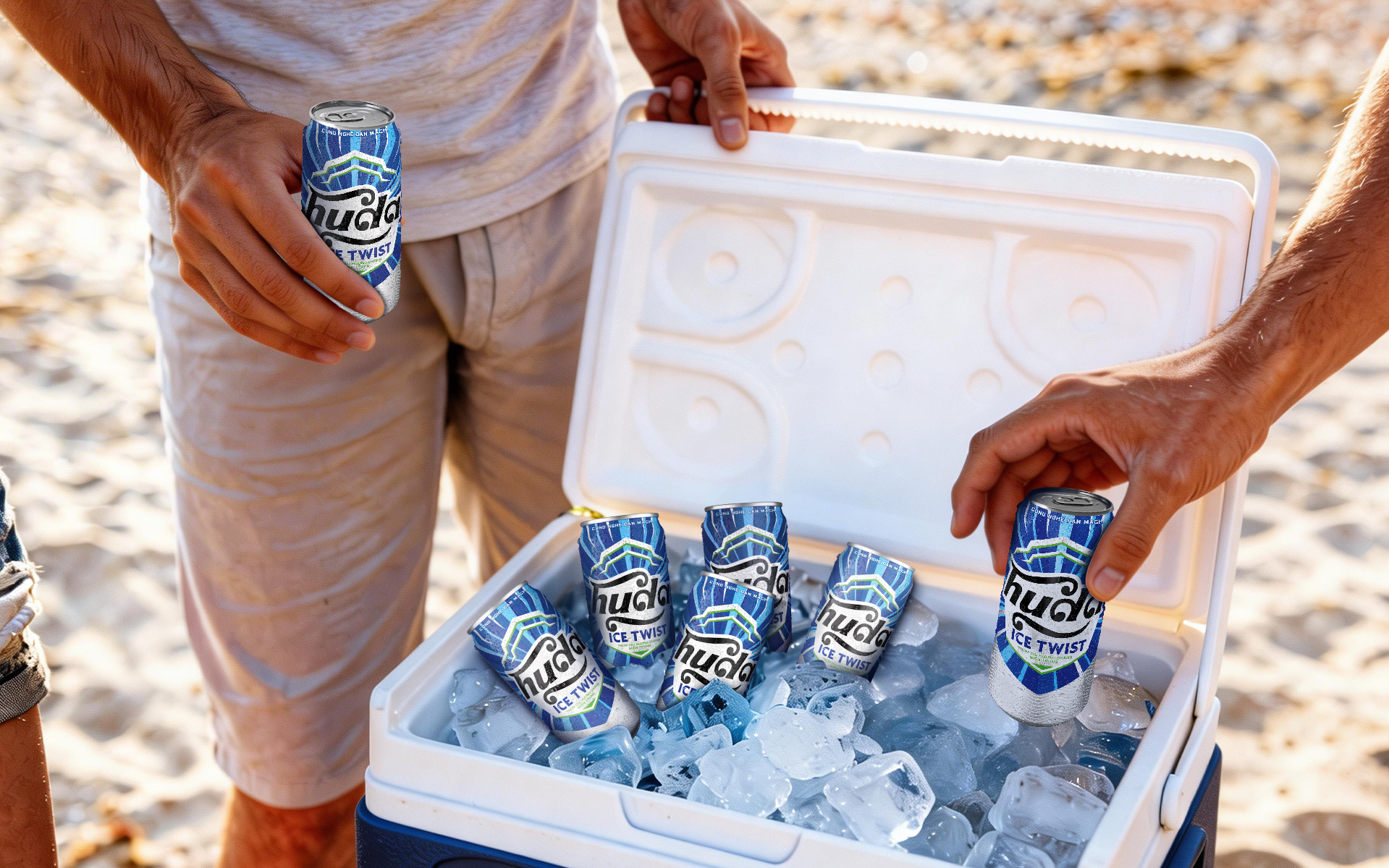 M&ugrave;a h&egrave; miền Trung vẫy gọi, Huda Ice Twist 250ml đ&aacute;p lời với &ldquo;con s&oacute;ng niềm vui&rdquo; bất tận - Ảnh 2.