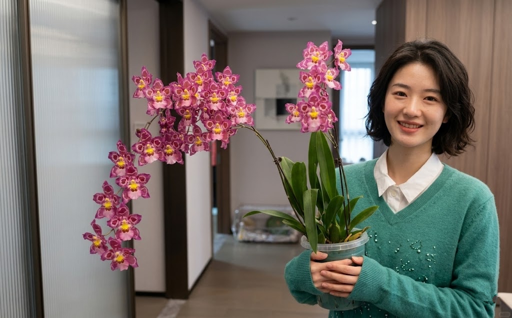 Trồng lan vũ nữ da b&aacute;o rực rỡ trong nh&agrave;, tạo kh&ocirc;ng gian sống sinh động - Ảnh 1.