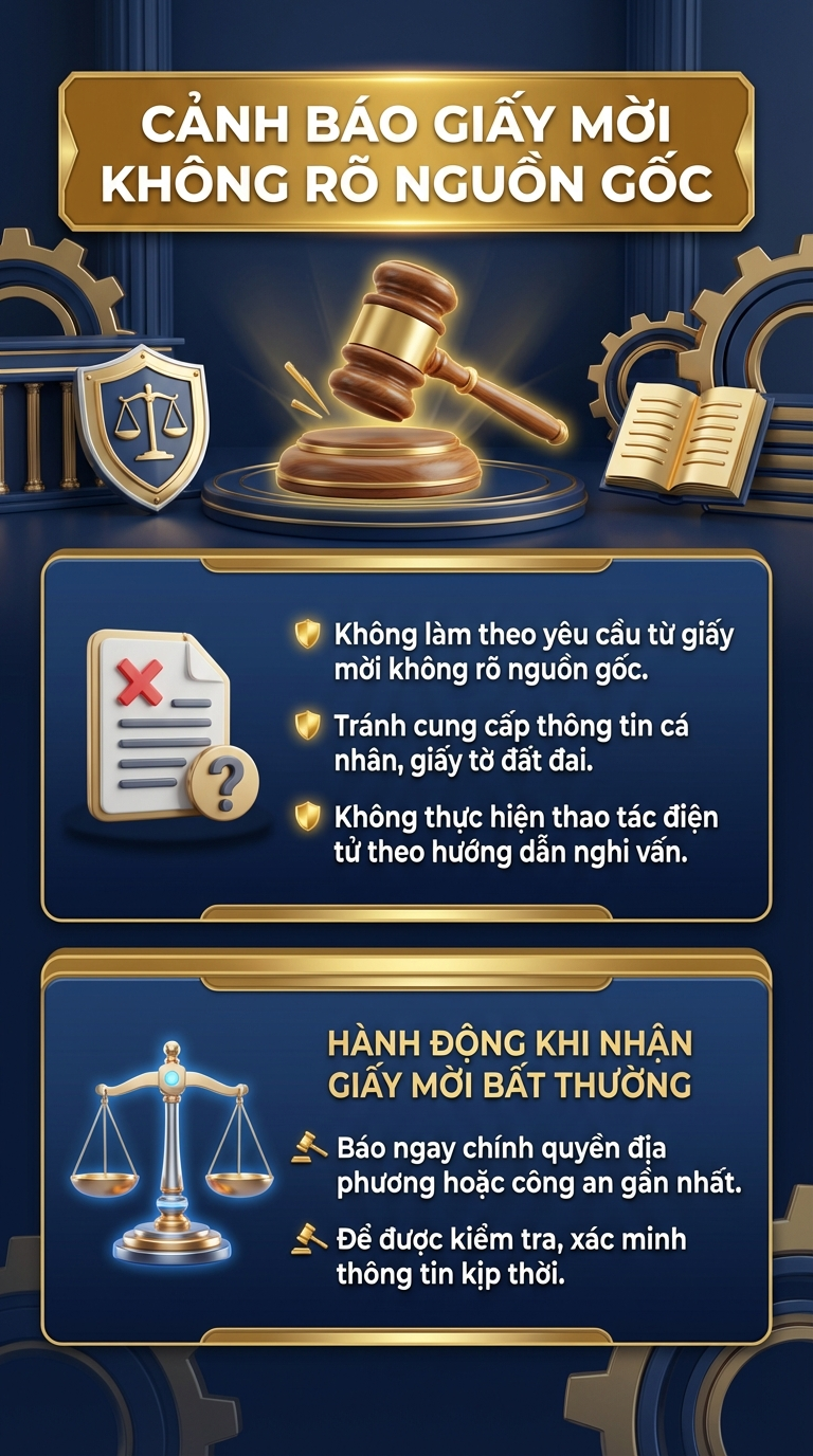 Tất cả người dân có sổ đỏ chú ý: Nếu nhận được giấy mời này, báo công an ngay - Ảnh 2.