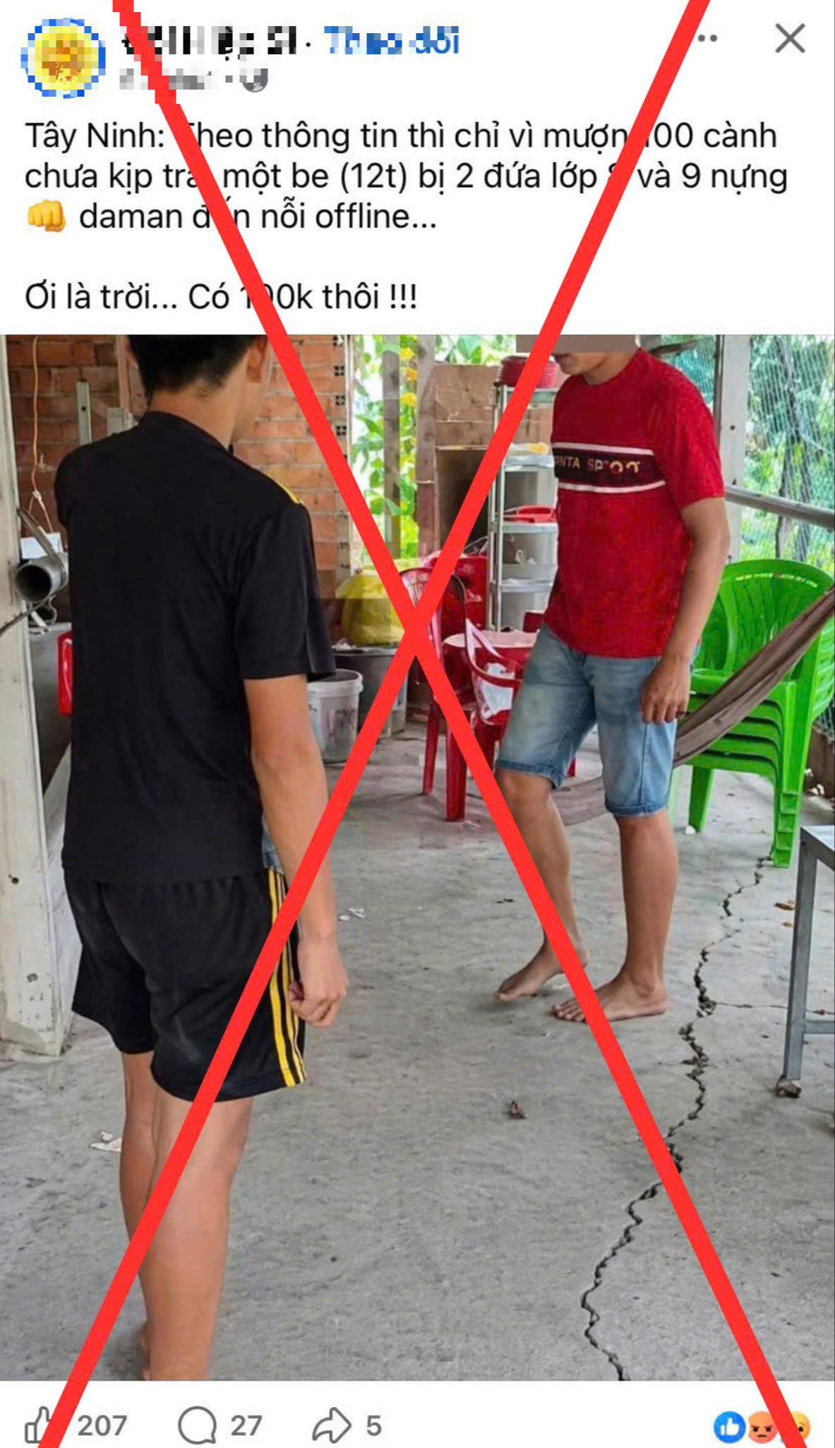 Xử l&yacute; vụ b&eacute; trai bị đ&aacute;nh v&igrave; nợ 100 . 000 Đồng ở T&acirc;y Ninh - Ảnh 1.