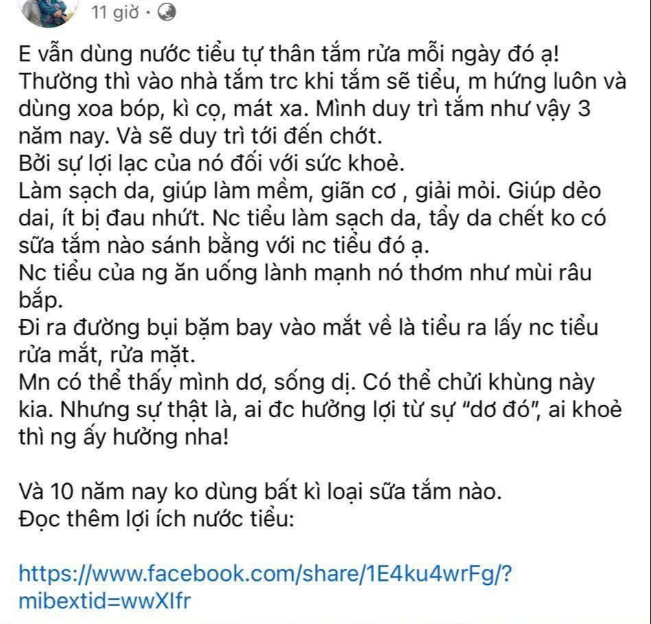 Trào lưu chăm sóc da bằng nước tiểu gây tranh cãi và nguy cơ sức khỏe tiềm ẩn - Ảnh 2.