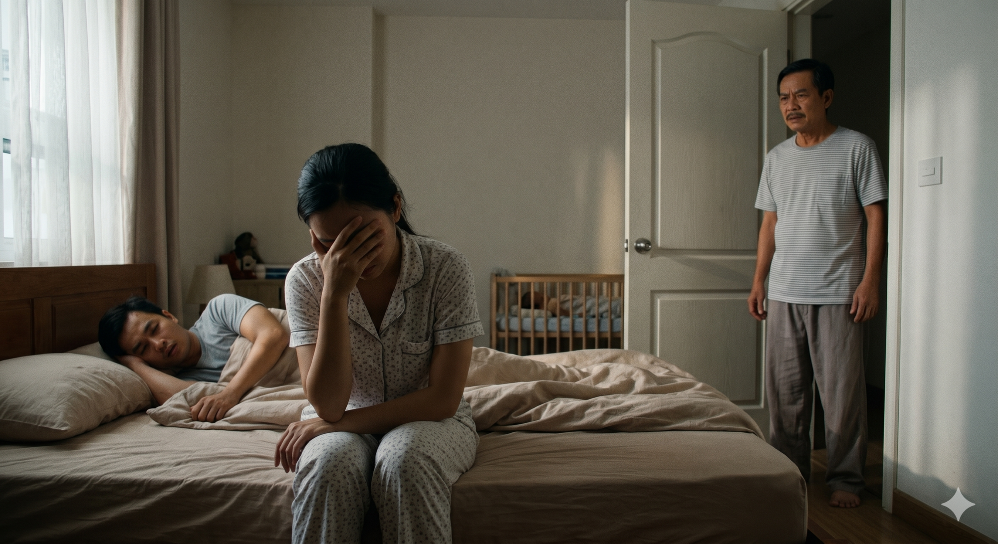 &Aacute;m ảnh cảnh bố chồng "x&ocirc;ng thẳng" v&agrave;o ph&ograve;ng l&uacute;c vợ chồng đang ngủ v&agrave; c&aacute;i kết đắng khi g&oacute;p &yacute; - Ảnh 1.