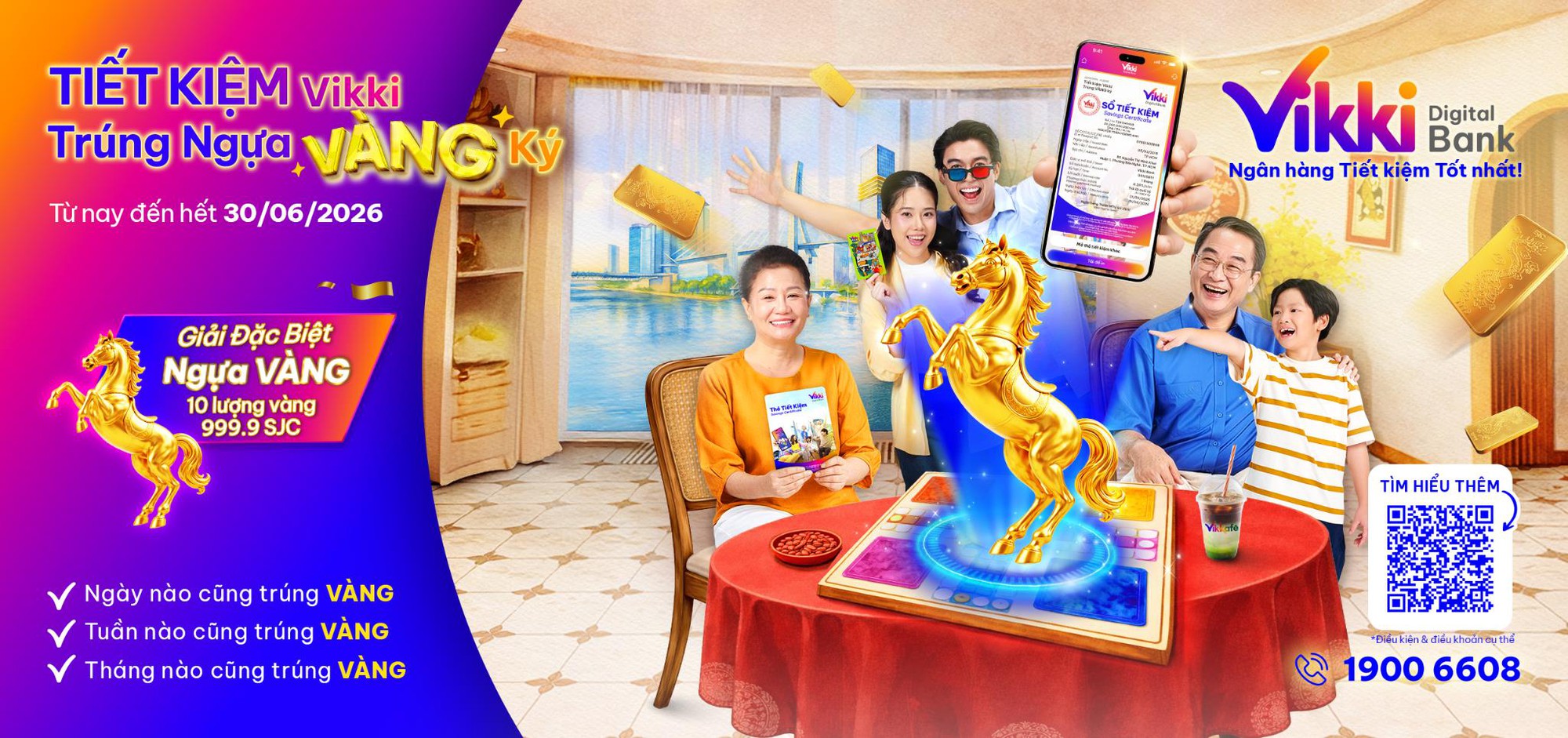 Chương tr&igrave;nh Tiết kiệm Vikki Tr&uacute;ng Ngựa V&agrave;ng k&yacute;: Cơ hội tr&uacute;ng Ngựa v&agrave;ng 10 lượng - Ảnh 1.